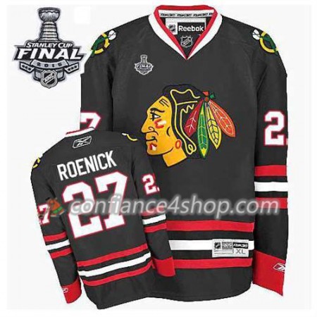 Maillot de Hockey Chicago Blackhawks Jeremy Roenick #27 Third Noir 2015 Stanley Cup - Homme