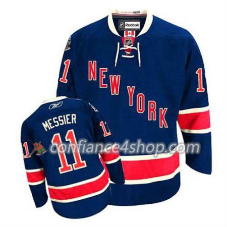 Reebok Maillot de Hockey New York Rangers Mark Messier #11 Third Bleu marin - Homme