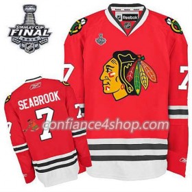 Maillot de Hockey Chicago Blackhawks Brent Seabrook #7 Domicile rouge 2015 Stanley Cup - Homme