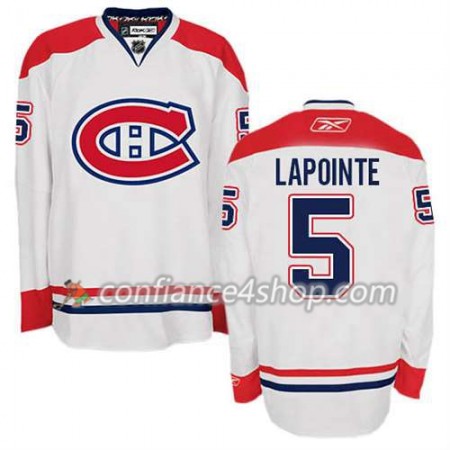 Reebok Maillot de Hockey Montreal Canadiens Guy Lapointe #5 Extérieur blanc - Homme