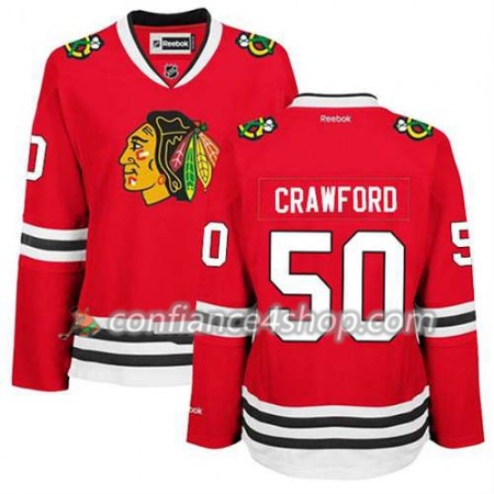 Reebok Maillot de Hockey Chicago Blackhawks Corey Crawford #50 Domicile rouge - Homme