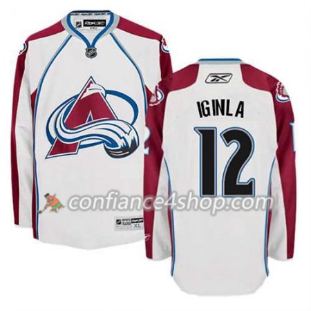 Reebok Maillot de Hockey Colorado Avalanche Jarome Iginla #12 Extérieur blanc - Homme