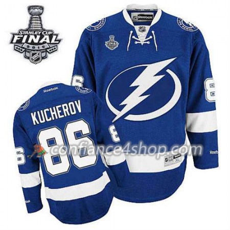 Maillot de Hockey Tampa Bay Lightning Nikita Kucherov #86 Domicile Bleu royal 2015 Stanley Cup - Homme